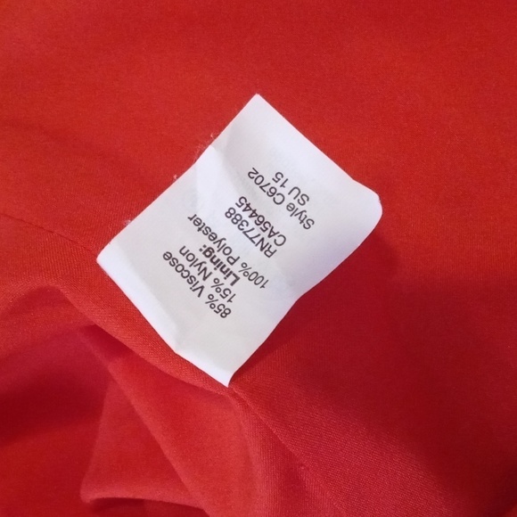 Madewell Red Orange Empire Strappy Maxi Dress Lined - Picture 2 of 8